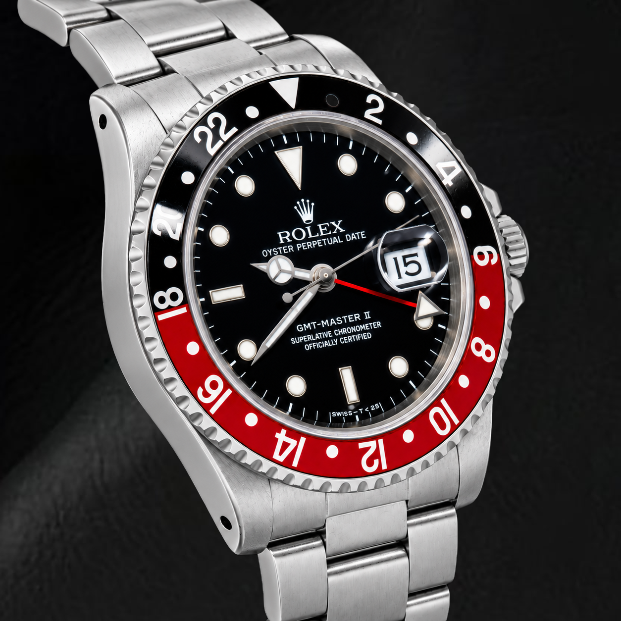 Rolex GMT-Master II 16710 40mm Coke Black Luminous Dial Stainless Steel Watch
