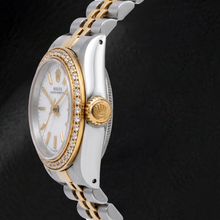Rolex Oyster Perpetual 67193 26mm White Stick Dial Two Tone Jubilee Bracelet Watch