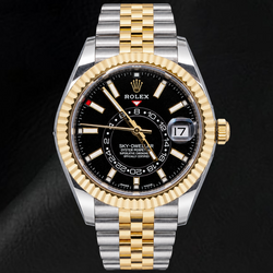 Rolex Sky-Dweller 326933 42mm Black Luminous Dial Two Tone Watch