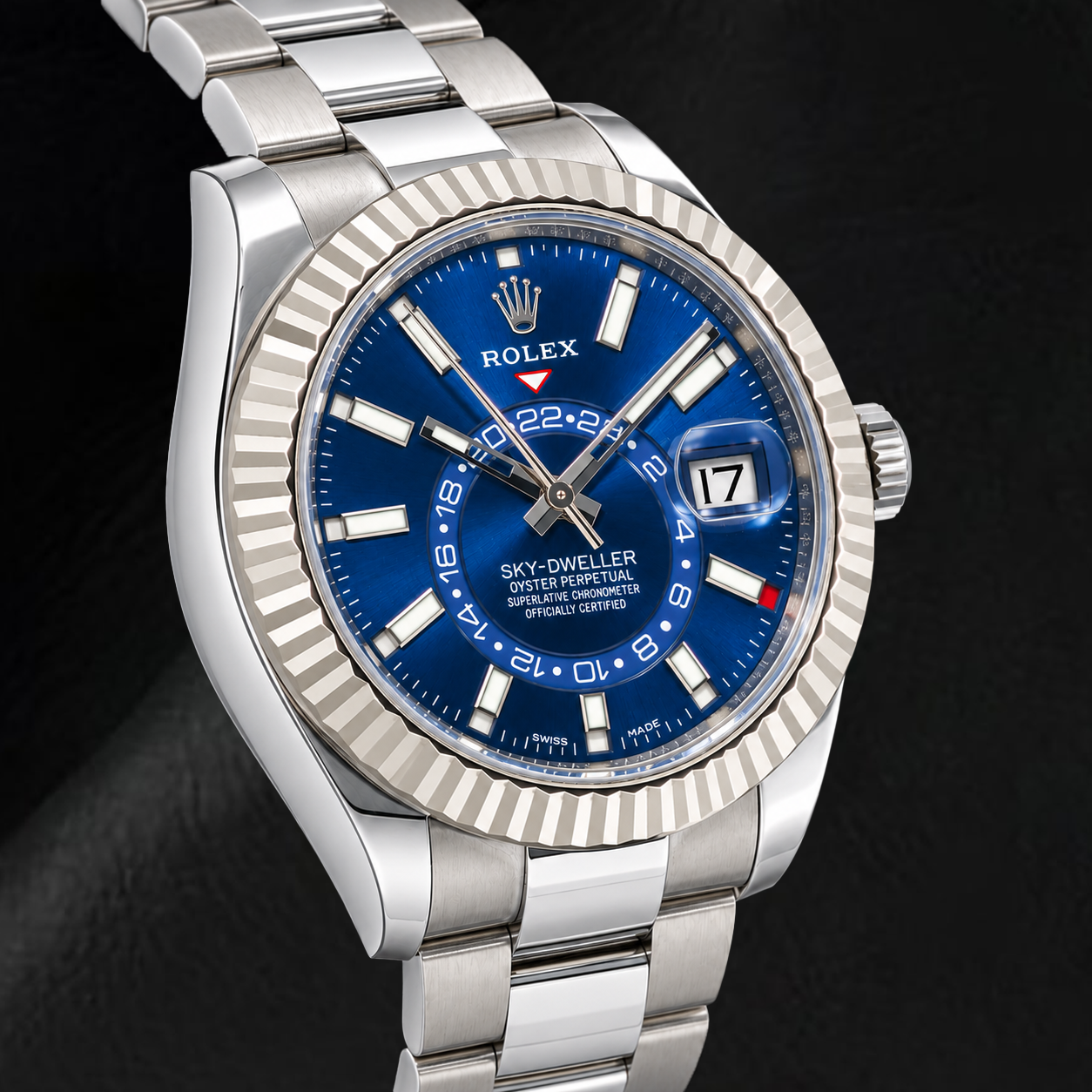 Rolex Sky-Dweller 326934 42mm Blue Luminous Dial Stainless Steel Watch