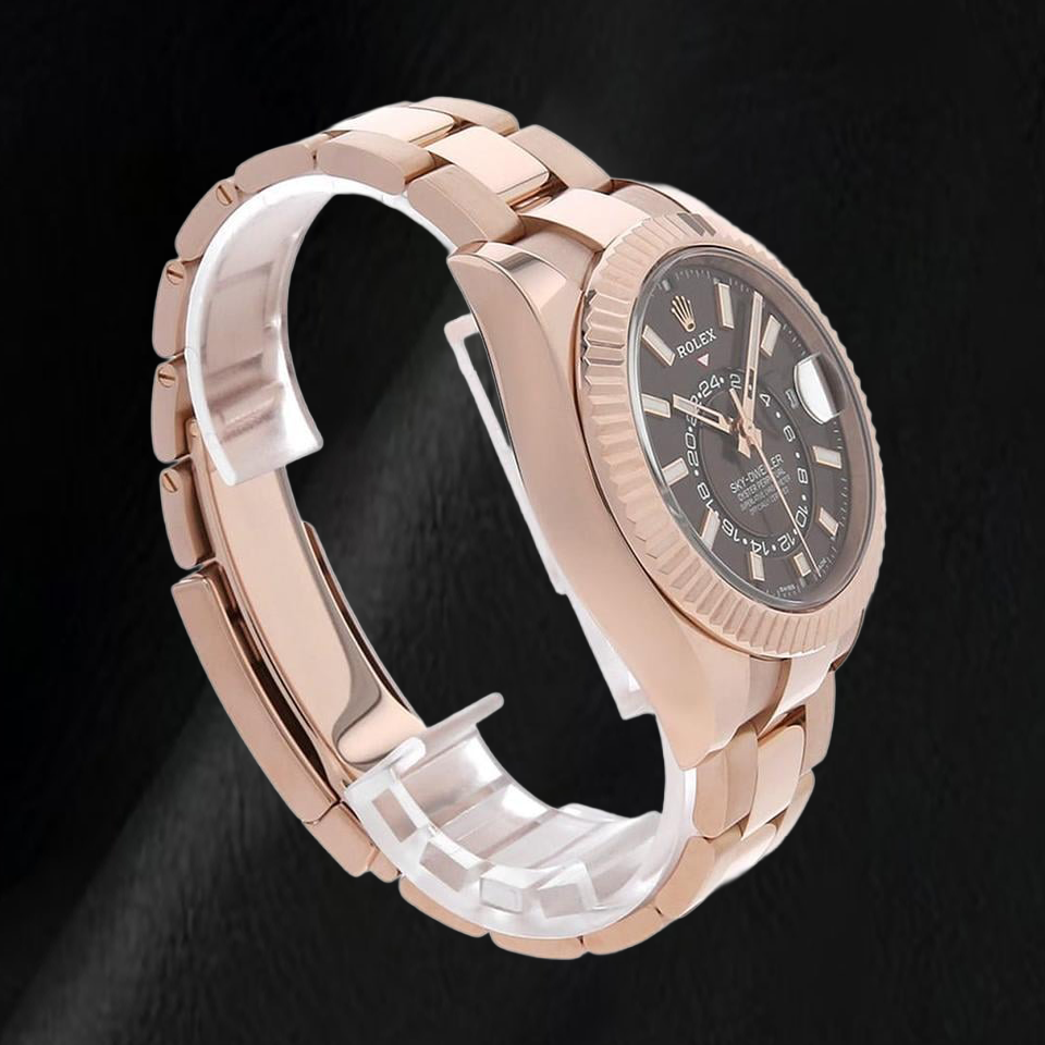 Rolex Sky Dweller 326935 42mm Chocolate Stick Dial Rose Gold Watch