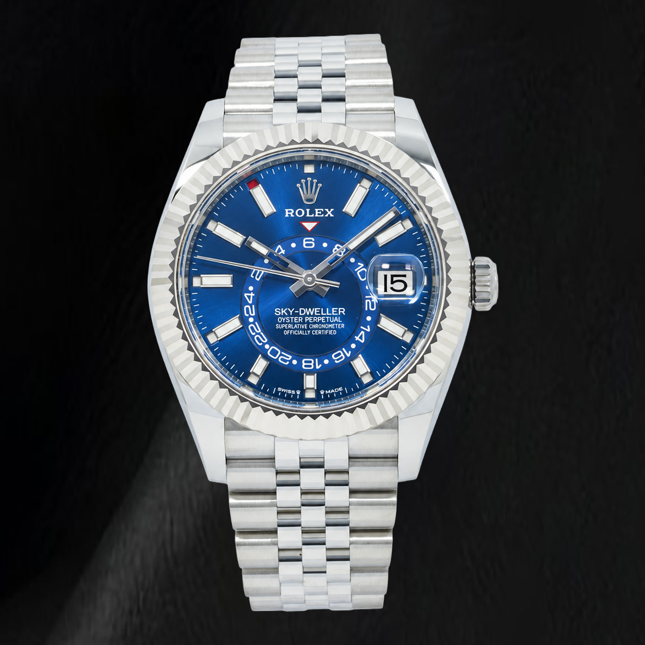 Rolex Sky-Dweller 336934 42mm Blue Luminous Stick Dial Stainless Steel Watch