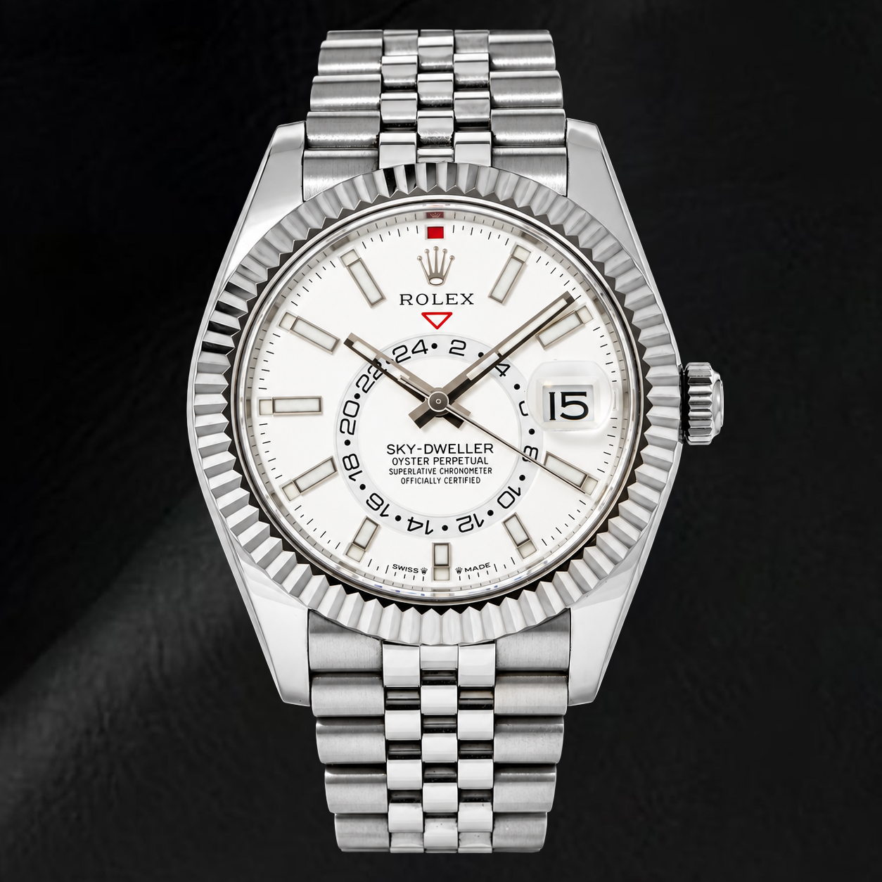 Rolex Sky-Dweller 336934 42mm White Luminous Dial Stainless Steel Watch