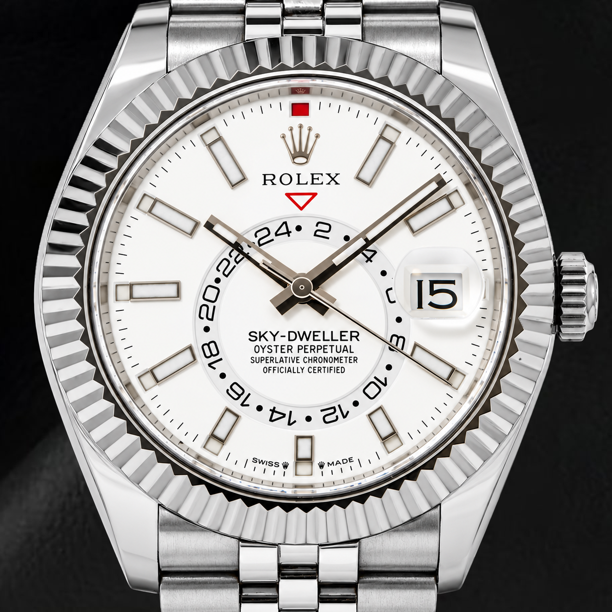 Rolex Sky-Dweller 336934 42mm White Luminous Dial Stainless Steel Watch