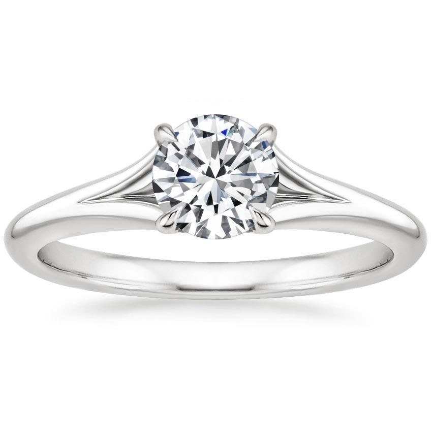 Round Solitaire 1.25 Ct. Natural Earth Mined Diamond Engagement Ring Gold White 14K