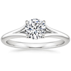 Round Solitaire 1.25 Ct. Natural Earth Mined Diamond Engagement Ring Gold White 14K