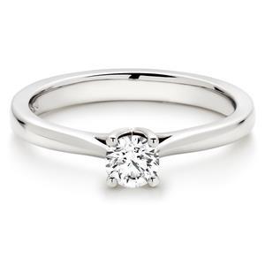 Round Solitaire 1.10 Carat Natural Earth Mined Diamond Engagement Ring White Gold 14K