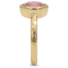 Padparadscha Sapphire Engagement Ring 2 Carat Real Round Bezel Solitaire 14K Yellow Gold Deluxe