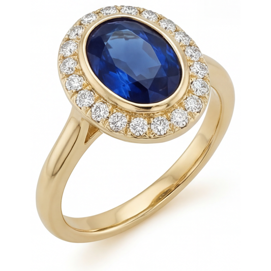 Exquisite Colored Stone Ring 4.75 ct – front view