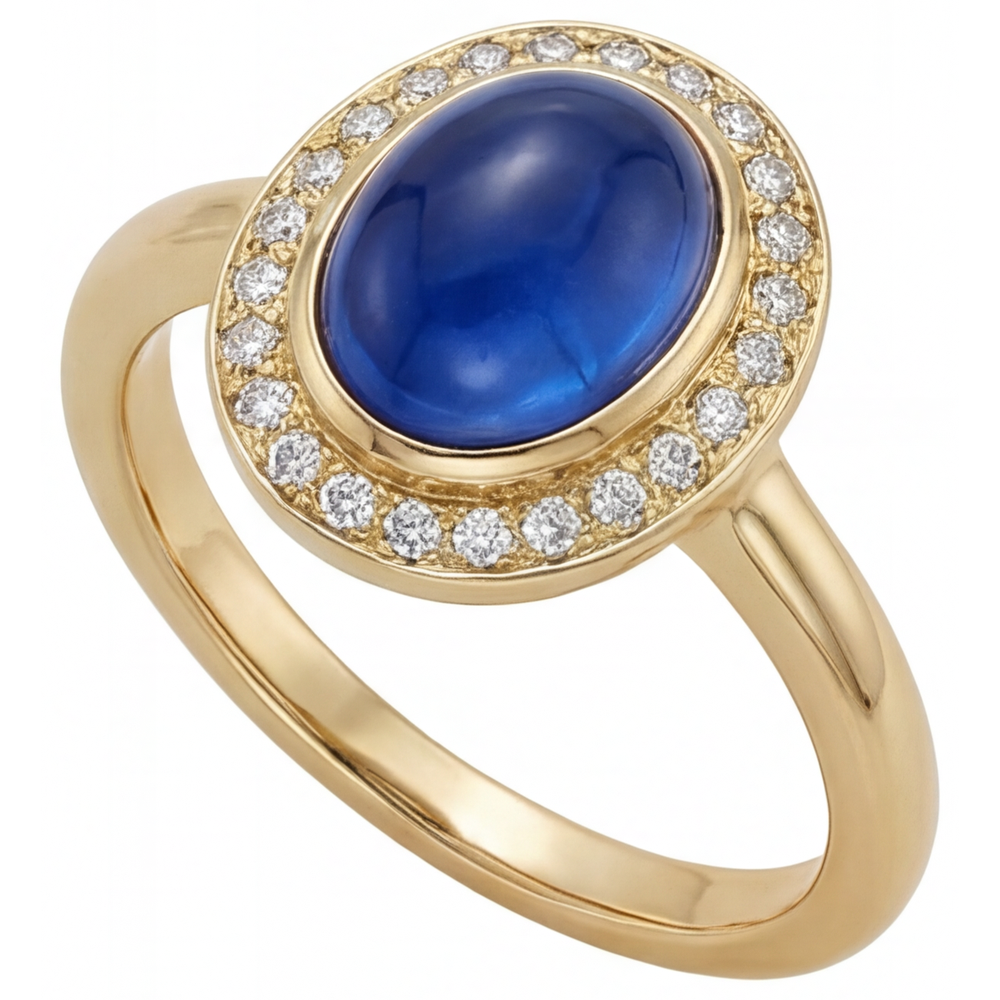 Handcrafted Gemstone Ring 3.75 ct – side view