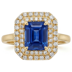 Fine VVS Clarity Royal Blue Sapphire Gemstone Ring – 4 ct 14K