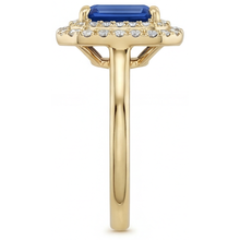 Fine Royal Blue Sapphire Gemstone Ring 4 ct – angle view