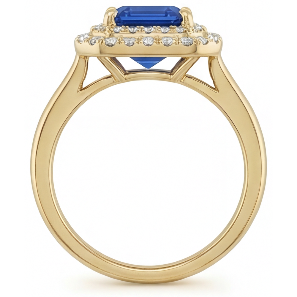 Fine Gemstone Ring 4 ct – profile view