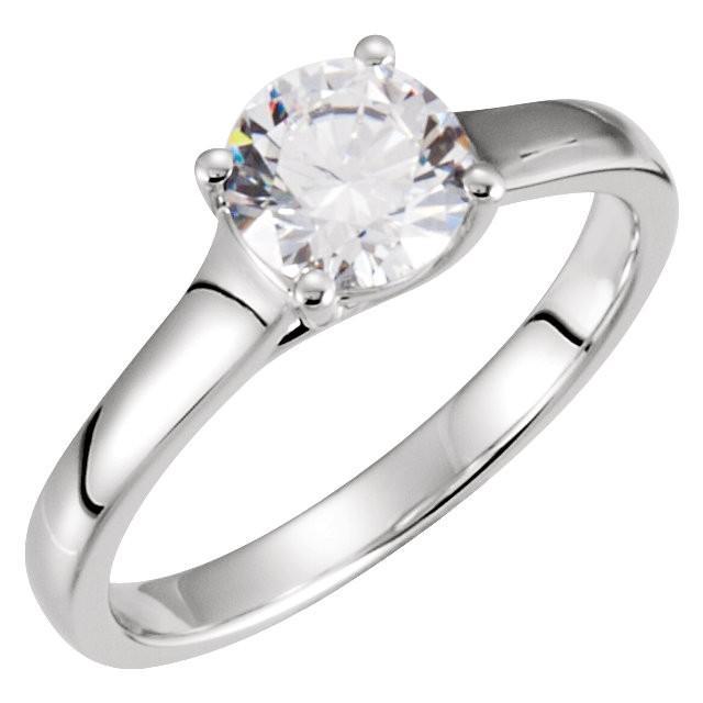 Natural Earth Mined Diamond Solitaire Engagement Ring 1.65 Carats Gold 14K