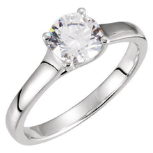 Natural Earth Mined Diamond Solitaire Engagement Ring 1.65 Carats Gold 14K