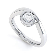 Solitaire Bezel Set Round Cut 1.10 Ct Natural Earth Mined Diamond Engagement Ring