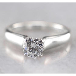 1 Carat Solitaire Natural Earth Mined Diamond Engagement Ring Women Jewelry New