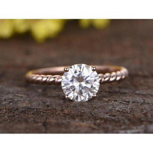 Natural Diamond Ring 2ct - Rose Gold 14K