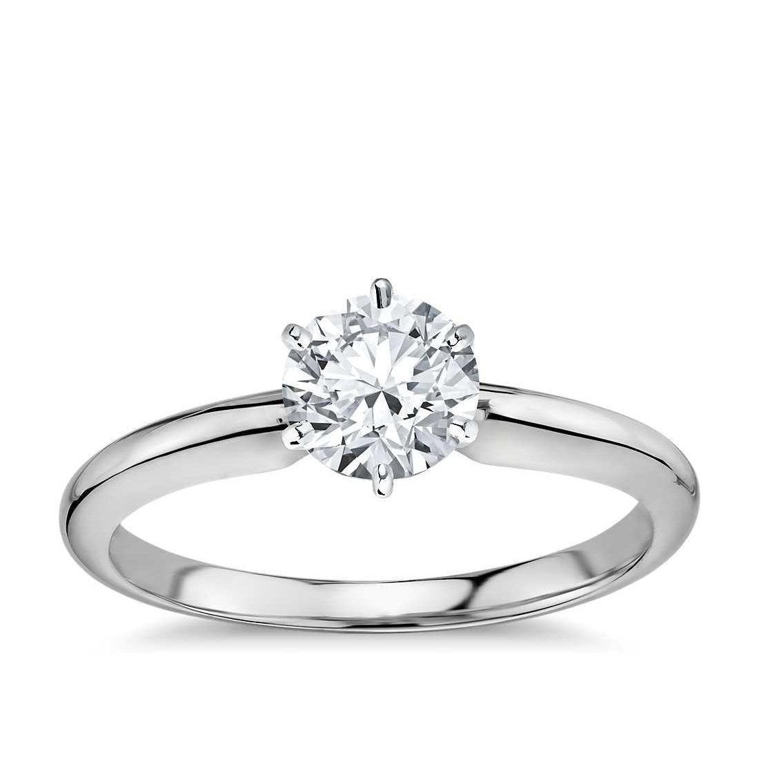 Solitaire Genuine Natural Earth Mined Diamond Engagement Engagement Ring 1.25 Carats