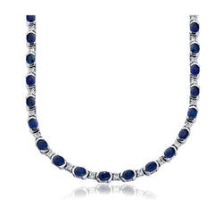 Sri Lanka Color Blue Sapphire IGI CERTIFIED Diamond 40.25 Carats Women Necklace