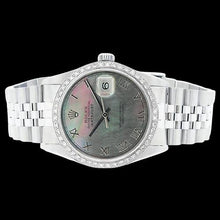 Ss Jubilee Bracelet Rolex Diamond Bezel Gray Roman Dial QUICK SET