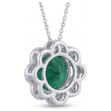 Real Tourmaline Gemstone Pendant 2.25 ct 14K White Gold – profile view
