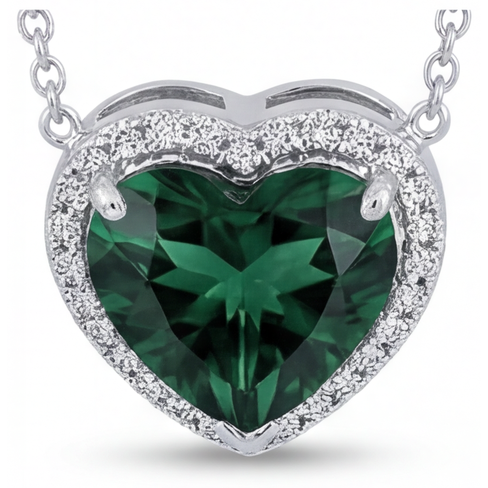 Real Tourmaline Gemstone Pendant – side view