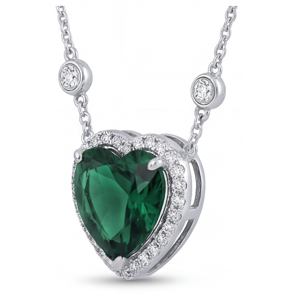 Real Tourmaline Gemstone Pendant – angle view