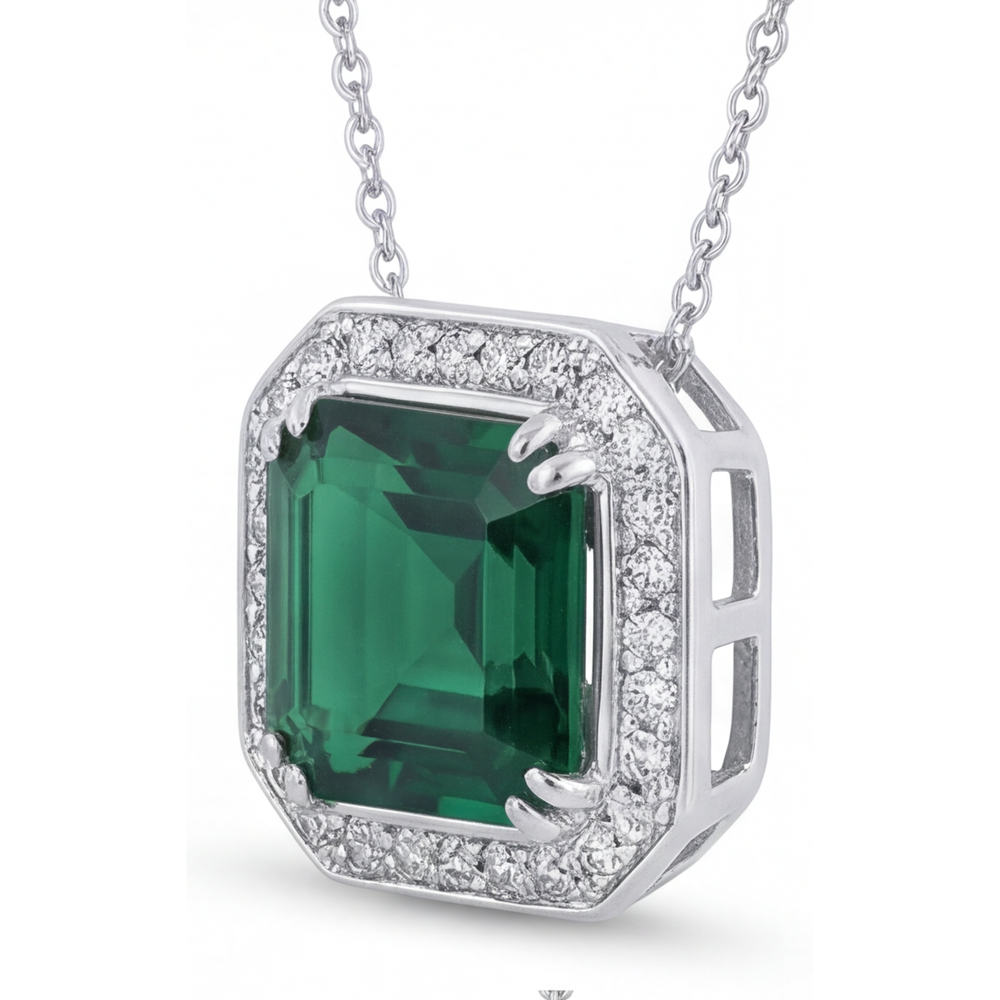 Elegant Gemstone Pendant 3.50 ct – side view