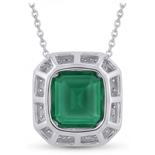 Tourmaline Gemstone Pendant 3.50-ct 14K White Gold – profile view
