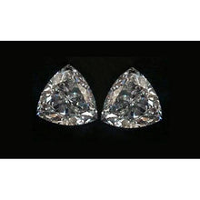 Trianlge Trillion 2Ct Loose Diamonds Pair G Si Matching Diamond