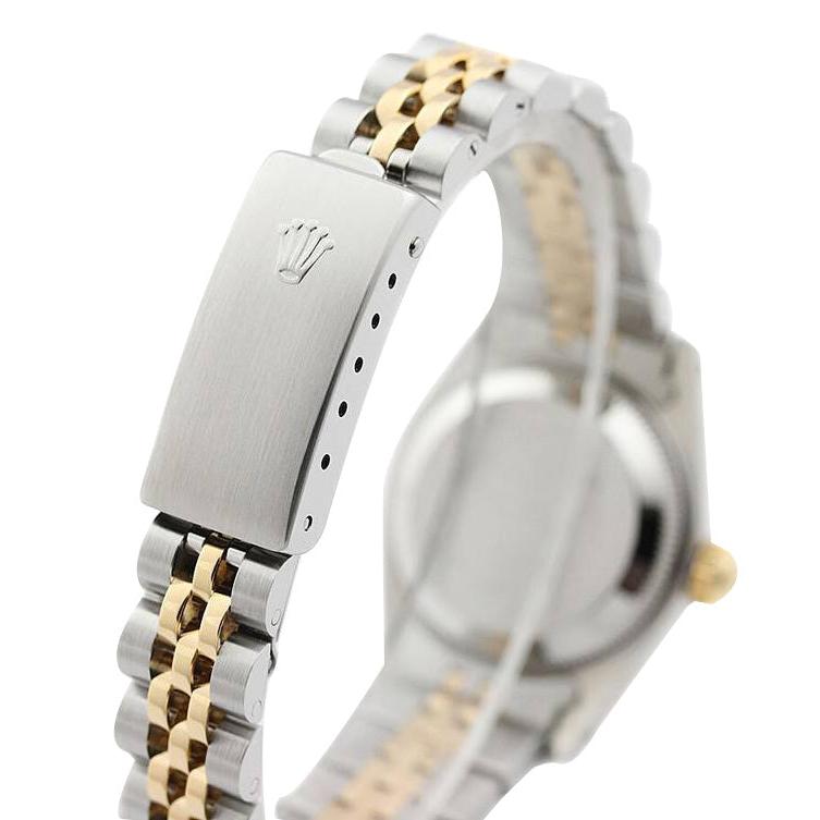 Two Tone Jubilee Rolex Datejust Lady Watch Diamond Dial Fluted Bezel