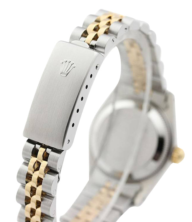 Two Tone Jubilee Rolex Datejust Lady Watch Diamond Dial Fluted Bezel