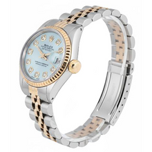 Two Tone Jubilee Rolex Datejust Lady Watch Diamond Dial Fluted Bezel