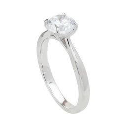 White Gold 14K Solitaire 1.40 Carat Round Natural Earth Mined Diamond Engagement Ring