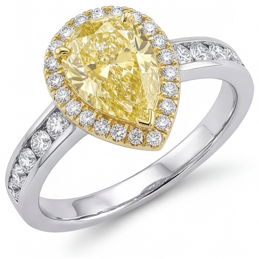 Sophisticated Yellow Canary Diamond Fine Jewelry Ring 1 ct – main view