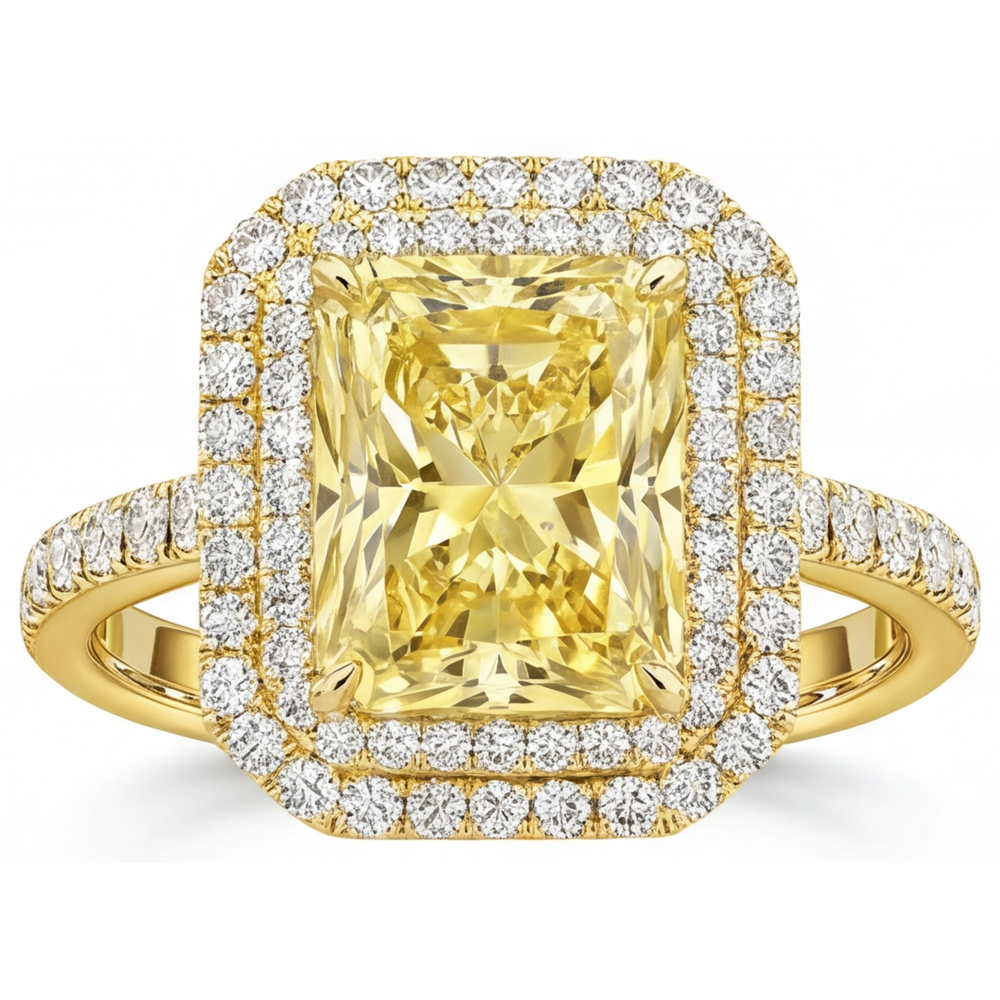 Sophisticated Yellow Canary Diamond Fine Jewelry Ring 4.25 ct – main view