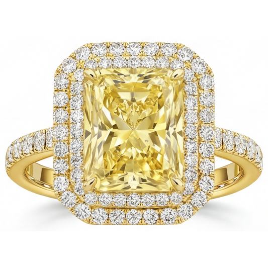 Sophisticated Yellow Canary Diamond Fine Jewelry Ring 4.25 ct – main view