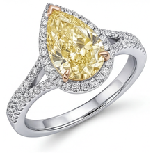 Handmade Halo Engagement Ring 2 ct – side view
