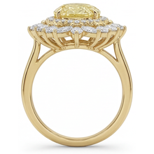 Yellow Canary Diamond Halo Ring 2.50-ct 14 Karat Yellow Gold – top view