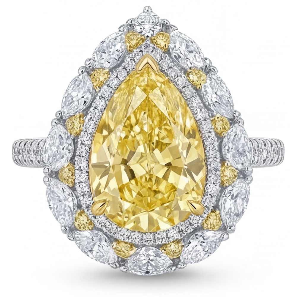 Shimmering Halo Setting Ring 3.50 ct – main view