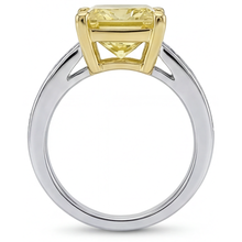 Sophisticated Yellow Canary Diamond Halo Setting Ring 3.75 ct – top view