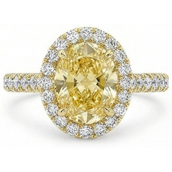 Handcrafted Yellow Canary Diamond Ring 2 ct from HarryChadEnt