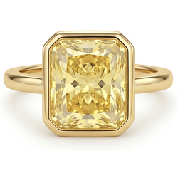 Yellow Canary Diamond Radiant Cut Solitaire Engagement Ring 3 ct