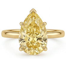 Authentic Yellow Canary Diamond Statement Ring – front view