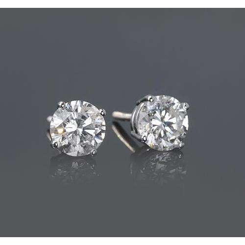 1 Carat Diamond Stud Earring Round Cut