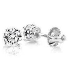1 Carat Round Cut Diamond Lady Stud Earring White Gold 14K Fine Jewelry