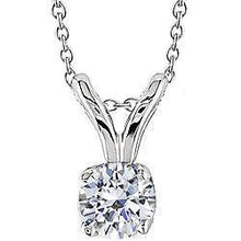 1 Carat Round Cut Diamond Necklace Pendant Solid Gold Fine Jewelry