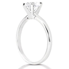 1 Carat Round Diamond Solitaire Engagement Ring White Gold 14K