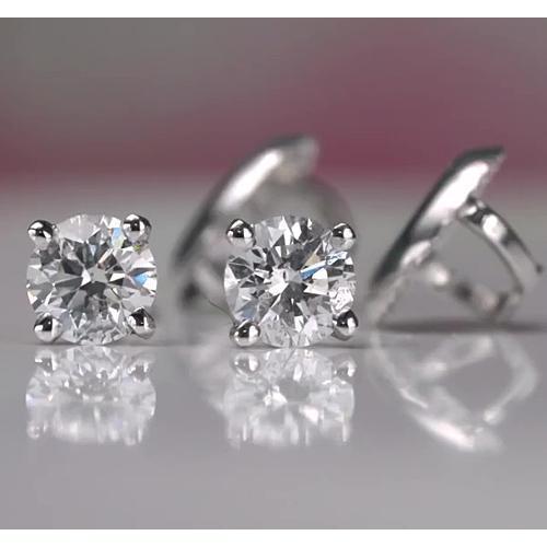 1 Carat Diamond Stud Earring White Gold 14K